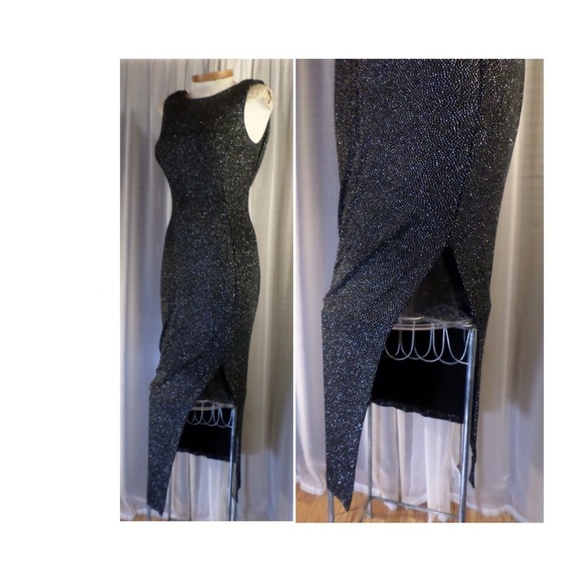 Long Black Gown Dress Dexy Low Back Size 10 Formal - Picture 6 of 8